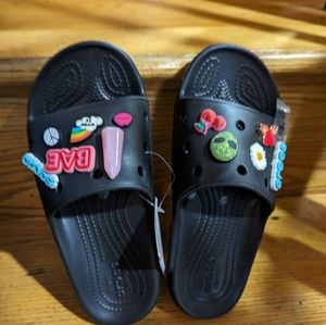 Crocs Classic Embellished Slide Men’s Size 4 / Women's Size 6 Charms Alien Bae